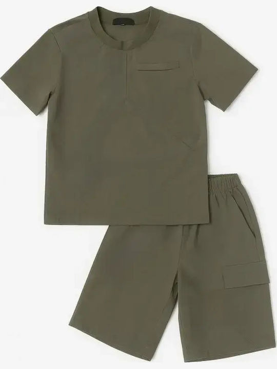 Kids Set with Shorts Summer 2 Pieces Brown