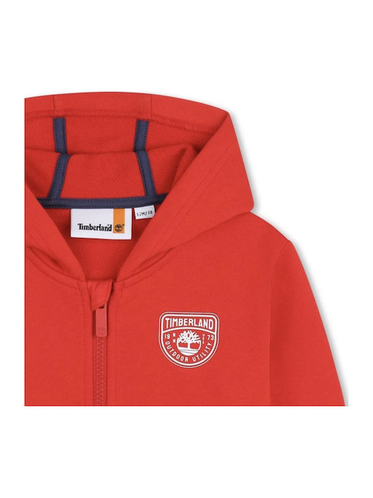 Bluza și Hanorac pentru Copii Cardigan Cu Glugă Roșie