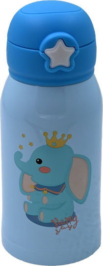Sidirela Baby Elephant Ανοξείδωτο Παιδικό Σετ Φαγητού 0.5lt Ισοθερμικό Γκρι
