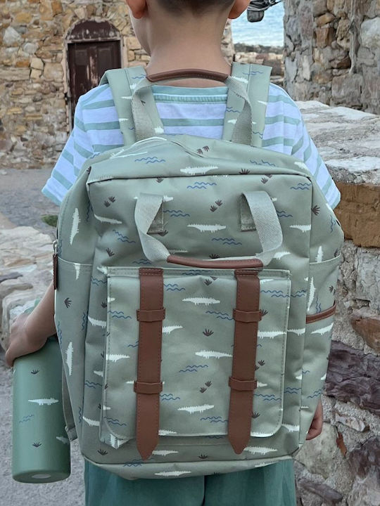 Fresk Σχολική Τσάντα Πλάτης Πράσινη