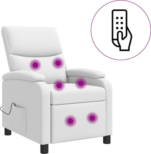 Relax Massage Armchair White 66x95x100cm