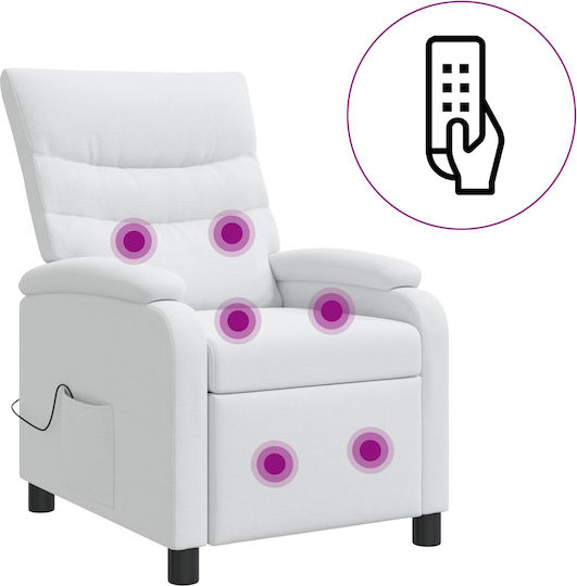 Relax Massage Armchair White 66x95x100cm