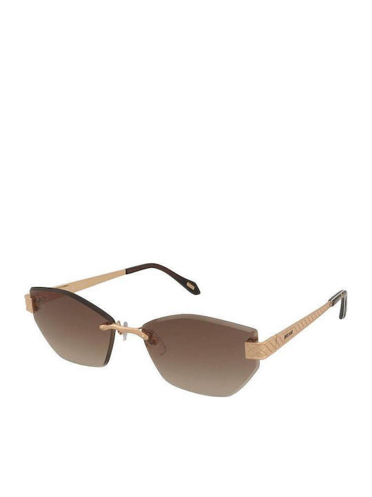 Just Cavalli Unisex Sunglasses With Gold Frame And Brown Gradient Lens