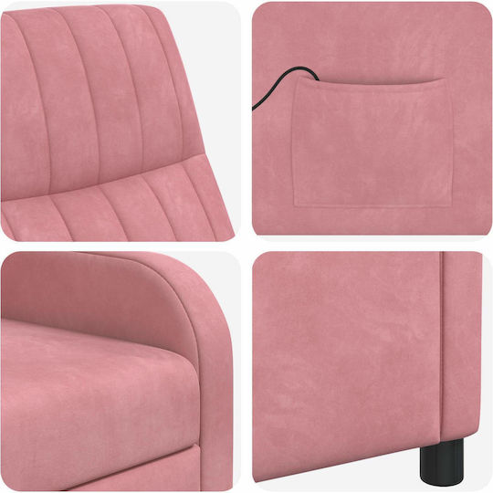 Relax Samt Sessel Rosa 66x95x100cm