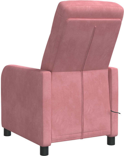 Πολυθρόνα Relax Massage Βελούδινη Ροζ 66x95x100cm