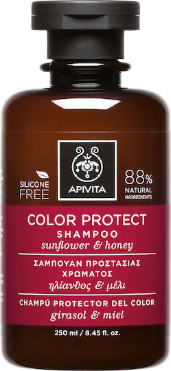 Apivita Color Seal Шампоан Възстановяване и Подхранване и Хидратация за Боядисана Коса 250ml