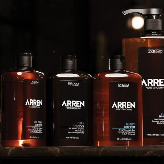 Farcom Arren Men's Grooming Purify Shampoos Tiefenreinigung & Glanz für Alle Haartypen 1000ml