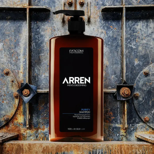 Farcom Arren Men's Grooming Purify Shampoos Tiefenreinigung & Glanz für Alle Haartypen 1000ml