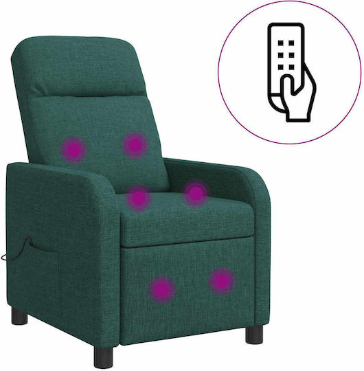 Πολυθρόνα Relax Massage Σκούρο Πράσινο 66x95x100cm