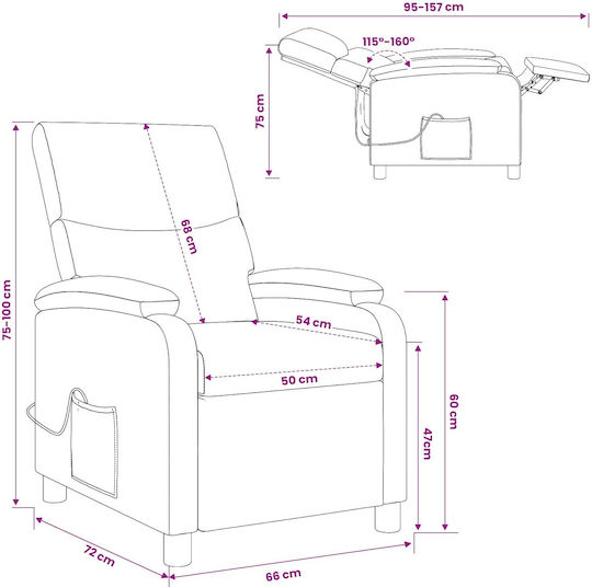 Relax Sessel Massage Rote 66x95x100cm