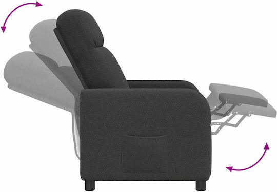 Πολυθρόνα Relax Massage Σκούρο Γκρι 66x95x100cm