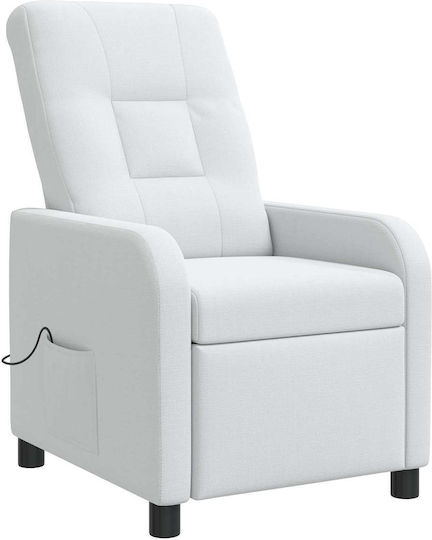 Πολυθρόνα Relax Massage με Υποπόδιο Λευκό 66x95x100cm