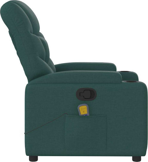 Relax Massage Armchair Dark Green 74x89x100cm