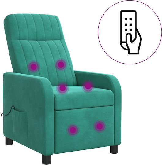 Relax Samt Tuerkis Polsterstuhl 66x95x100cm