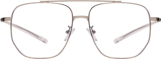 Sassari Silber Blaues Blaulichtblockierende Brille