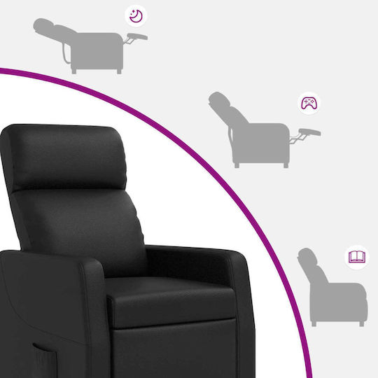 Πολυθρόνα Relax Massage Μαύρο 66x95x100cm