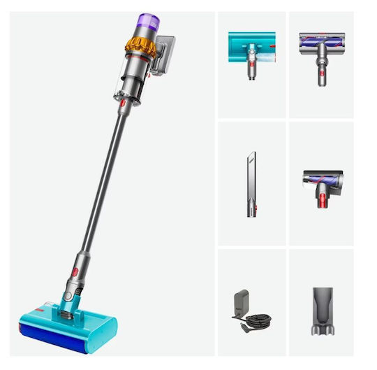 Dyson V15s Detect Submarine Акумулаторна Прахосмукачка 2 в 1 Stick & Ръчна Сребриста