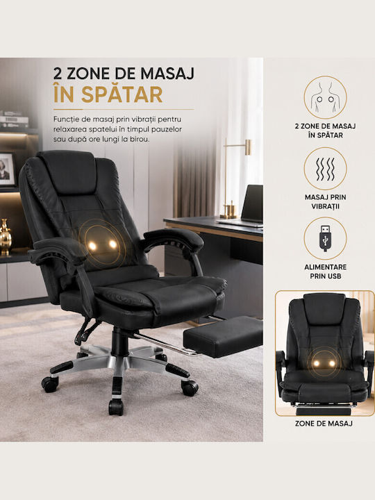 Scaun de Director Masaj Negru