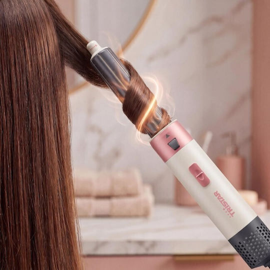 Tristar Ceramic Electric Hair Brush with Air for Hair Straightening and Curls