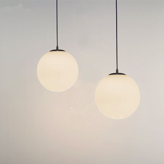 Home Lighting Se1125 1 Op Alessia Pendant Opal Pendant Light White Ball with Socket E27 25x150x25cm