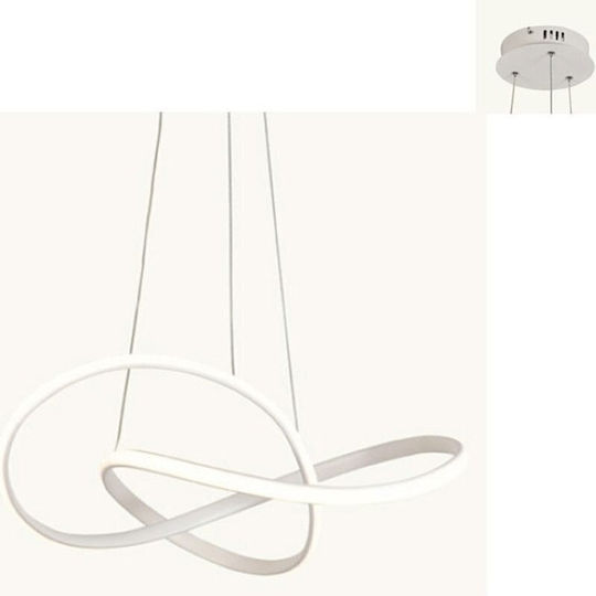 Aca Gordius Pendant Light White 48cm