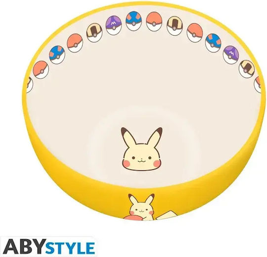 Abysse Baby Food Bowl Made of Porcelain Yellow 2 Pieces