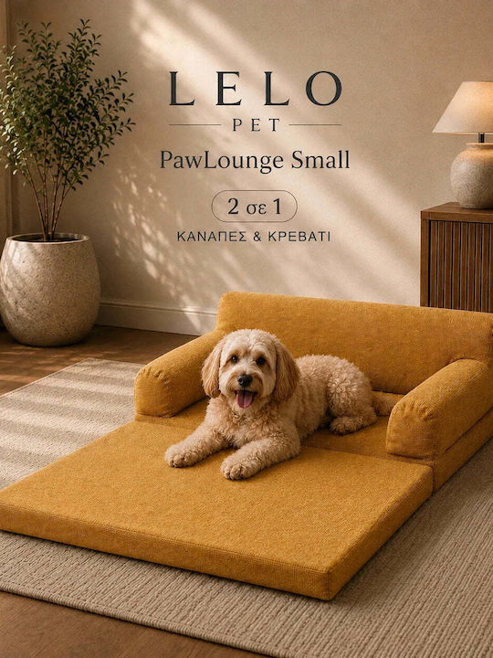 Lelo Pet Pawlounge Hundebett Sofa Orthopädisch Gelbe 60x100cm
