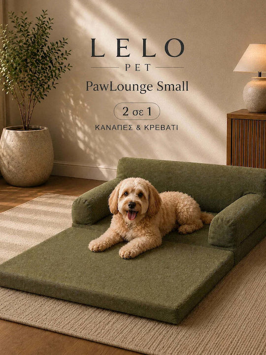 Lelo Pet Pawlounge Hundebett Sofa Orthopädisch Grünes 60x100cm