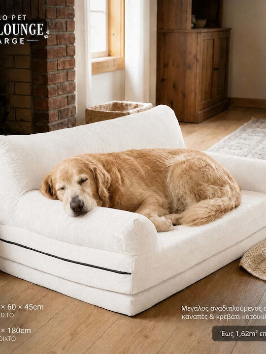 Lelo Pet Pawlounge Sofa Dog Bed Orthopedic White 90x180cm
