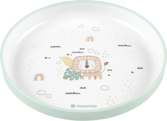 Kikka Boo Feeding Set Savanna made of Silicone Green 5pcs for 6+ months