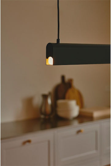 Nordlux Beau Κρεμαστό Φωτιστικό Μαύρο LED Ράγα 100x8.5x300εκ.