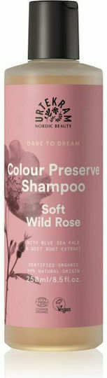 Urtekram Soft Wild Rose Shampoos Glanz für Gefärbt Haare 250ml
