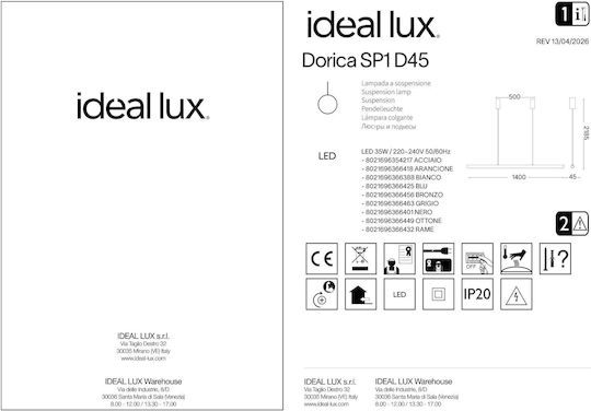Ideal Lux Dorica Ideal Lux Dorica