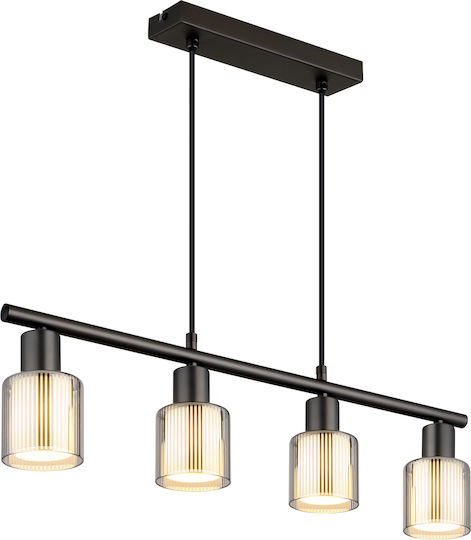 Globo Lighting Висящо Таванно Осветително Тяло Черно 62x8x120см Globo Lighting Висящо Таванно Осветително Тяло Черно 62x8x120см