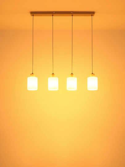 Globo Lighting Висящо Таванно Осветително Тяло Бежово 70x10x120см Globo Lighting Висящо Таванно Осветително Тяло Бежово 70x10x120см