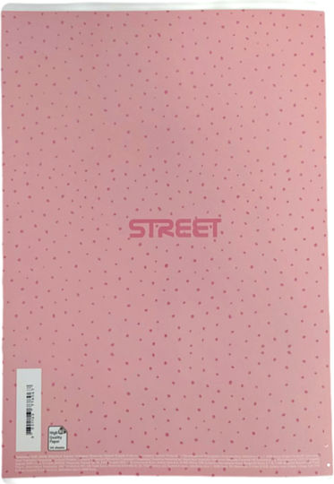 Street Notebook Ruled A4 54 Sheets Pink 1pcs
