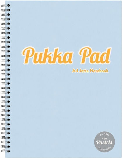Pukka Pad Σπιράλ Τετράδιο Ριγέ Α4 200 Φύλλων Γαλάζιο