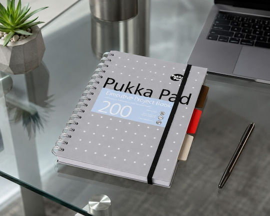 Pukka Спирал Тетрадка На райета A5 200 Листа 3 Теми Сив 1бр