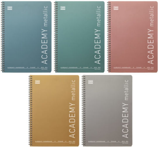 Typotrust Spiral Notebook Ruled A4 90 Paper Sheets 3 Subjects Academy (Various Designs or Colours)