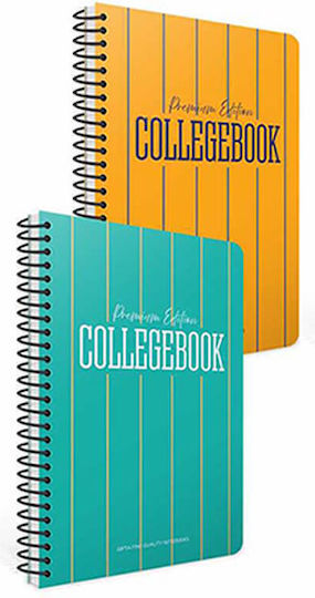 Gipta Spiral Ruled B5 School Notebook 75 Paper Sheets 3 Subjects College Book (Various Designs or Colours)