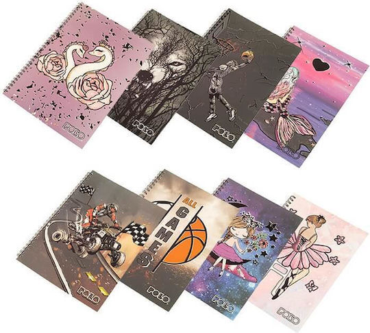 Polo Spiral Notebook Ruled A4 60 Sheets 2 Subjects 1pcs