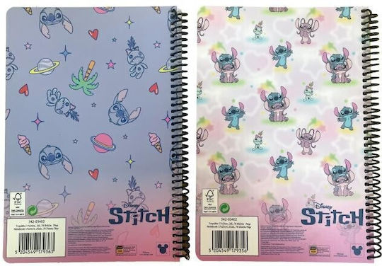 Gim Caiet Cu Dungi B5 Stitch (Diverse Modele/Culori)