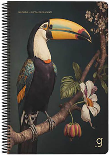 Gipta Spiral Notebook Ruled A4 50 Paper Sheets 2 Subjects (Various Designs or Colours)
