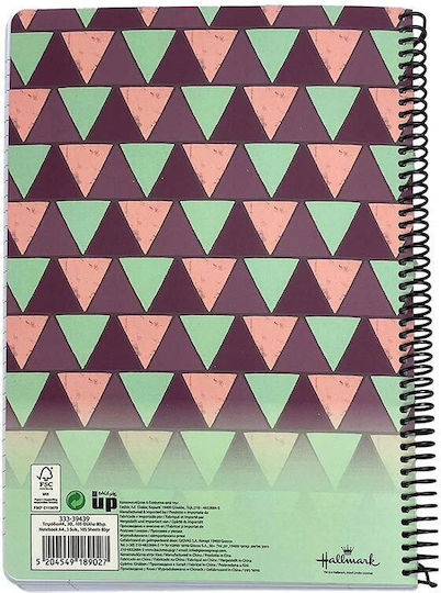 Hallmark Spiral Ruled Notebook A4 105 Paper Sheets 3 Subjects