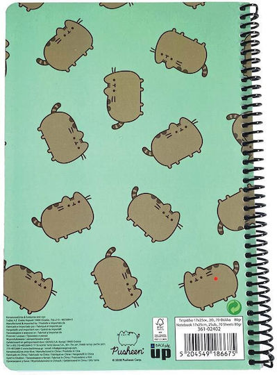 Back Me Up Spiral School Notebook Ruled B5 70 Paper Sheets 2 Subjects The Cat See Ya