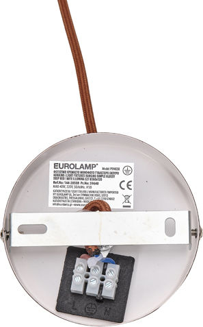 Eurolamp Neli Bronze Pendant Ceiling Light with Rope for E27 Socket 36x115x115cm