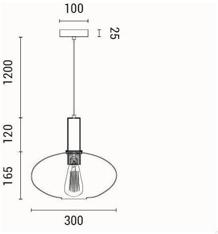 Eurolamp Topaz Κρεμαστό Φωτιστικό Πράσινο με Ντουί E27 30x30x17.1εκ.