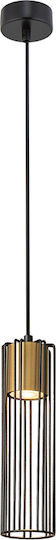 Viokef Misi Hängelampe Schwarz Schiene mit Fassung GU10 7.5cm.