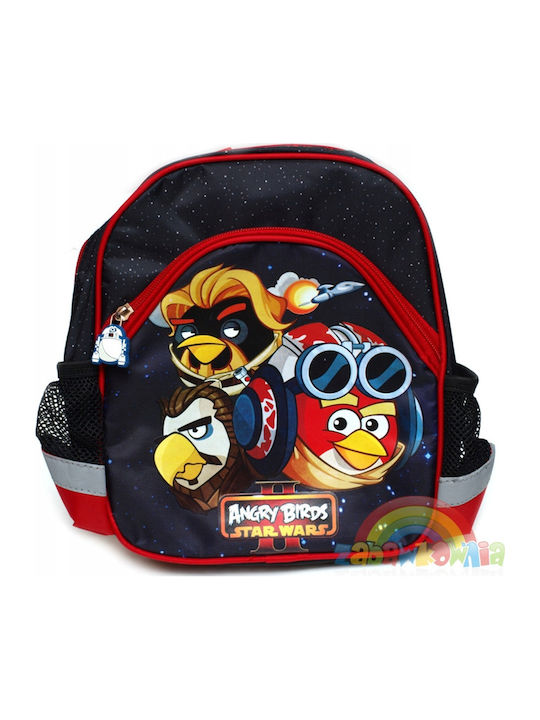 St. Majewski Star Wars Angry Birds Σχολική Τσάντα Πλάτης Νηπιαγωγείου με Θήκη για Παγούρι Μαύρη 25 x 10 x 32εκ