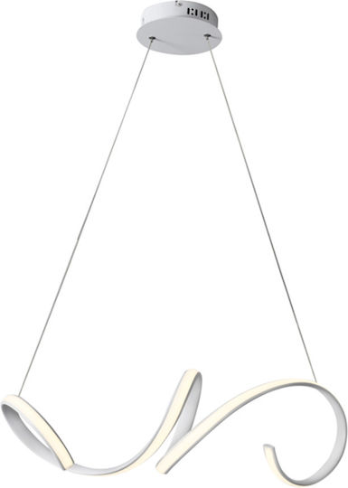 Aca Cleo Pendant Light White Rail 64x64cm